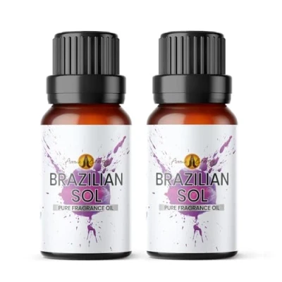 Image of Brazilian Sol Fragrance Oil 20ml (2x10ml) Diffuser for Home, Burner, Soap &amp; Candle Making, Perfume Scents, Wax Melts, Car, Scented Aromatherapy Gift Made in UK