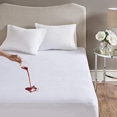 Image of Waterproof Terry Towel Mattress Protector Topper Cover Extra Deep Fitted Sheet Anti Allergy Pad Single, Double, King, Super 4FT Bed (Super King)