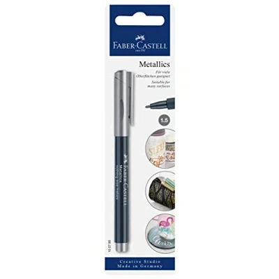 Image of Faber Castell Creative Studio Metallics Marker, Nothing Else Metals, Single For Art, Craft, Drawing, Sketching, Home, School, University, Colouring