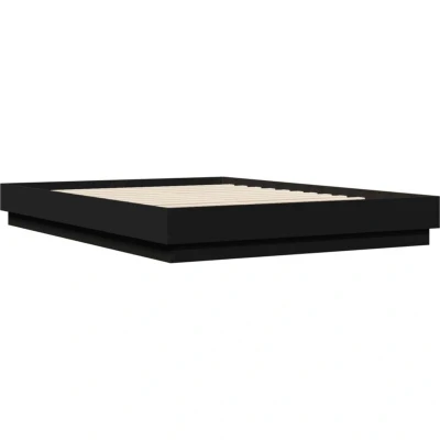Image of vidaXL Bed Frame with LED without Mattress Black 160x200 cm