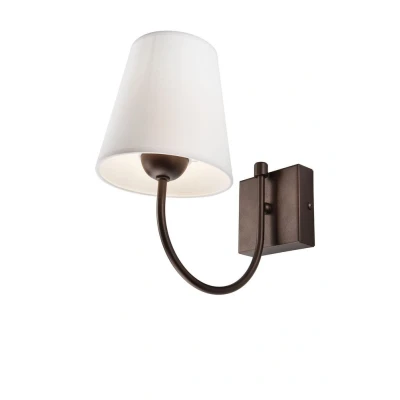 Image of Julietta Wall Lamp With Shade Brown, 1x E27