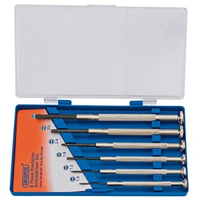 Image of Draper Precision Screwdriver Set, 6 x Plain Slot (6 Piece)