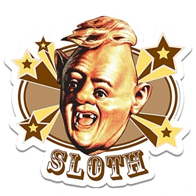 Image of STAR CUTOUTS Ltd The Goonies Sloth Hey You Guys Wall Art, Multi Colour, Cardboard, REGULAR