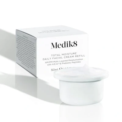 Image of Medik8 Total Moisture Daily Facial Cream Refill Pod Hyaluronic Acid Moisturiser, Day and Night Face Cream, Clinically Proven Instant &amp; Lasting Moisturisation Fragrance Free 50 ml