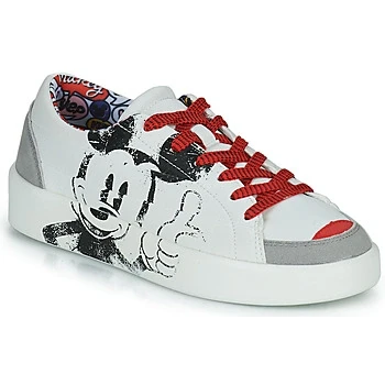 Image of Desigual FANCY MICKEY women&#039;s Shoes (Trainers) in White