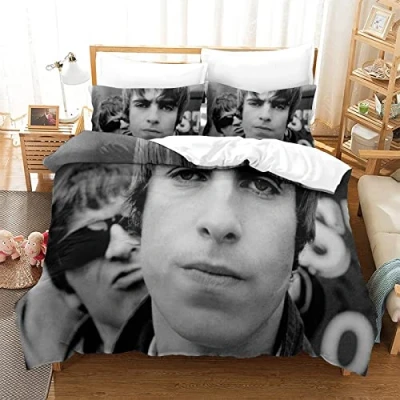 Image of Kuokuo Oasis Band Duvet Cover 3D Design Soft Comfortable Quilt Breathable Comforter Girls Boys Bedding Set With Zipper Closure Microfiber 3Pcs Single（135x200cm）