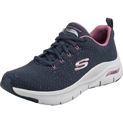 Image of Skechers Women&#039;s Arch Fit Glee for All Sneaker, Navy, 2 UK