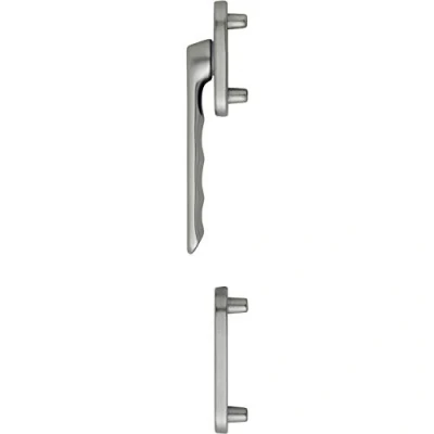 Image of HOPPE LIÈGE Balcony Door Handle Half Fitting Flat Exterior Stainless Steel Effect