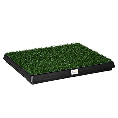 Image of PawHut Indoor Pet Dog Toilet Mat Potty Tray Training Grass Restroom with and Loo Pad