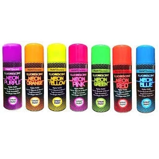 Image of C 12 CANS OF FLUORESCENT NEON spray can paint 200ML Graffiti (Banksey) NO CFCs