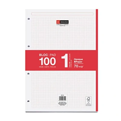Image of Miquel Rius 422054 Block Spare 100h 5 Grid 5x5 red