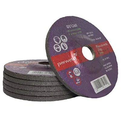Image of (Pack of 10) Parweld 125mm Grinding Discs for Steel (125 x 6.0 22.2mm) 5&quot;
