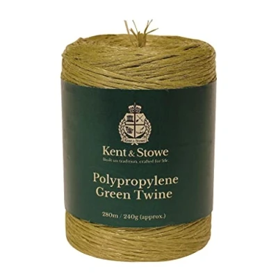 Image of Kent &amp; Stowe Twine 280m/240g in Green, 3 Ply Garden String Suitable for Use Around the Home, Garden, Allotment, or Floristry, All Year Round Tools Made from Polypropylene