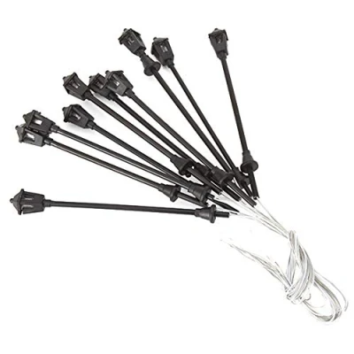 Image of BQLZR Black 1/150 N Scale Train Layout Model Lamppost Single Head Tower Shape