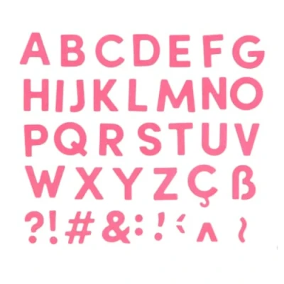 Image of Craftelier Set 39 Uppercase Letter and Symbol Dies for Card Making, Scrapbooking Crafting Projects Compatible with Various Die Cutting Machines Materials Size Approx. 2 cm