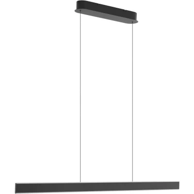 Image of Lucande LED pendant light Philine, length 121 cm black iron