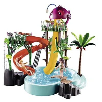 Image of Playmobil 70609 Family Fun Aqua Park Water with Slides