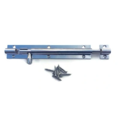 Image of Polished Chrome 6&quot; (150mm x 25mm) Straight Barrel Door Bolt