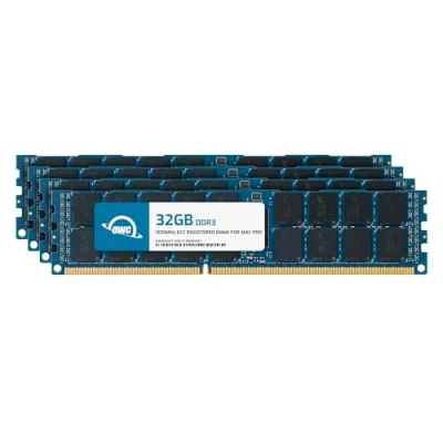 Image of OWC 128GB Memory Upgrade Kit 4 x 32GB PC10600 DDR3 ECC R 1333MHz DIMMs for Mac Pro Late 2013 models