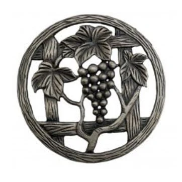 Image of Charnwood Perforated Pewter Lid Grapevine Design For Woodturning