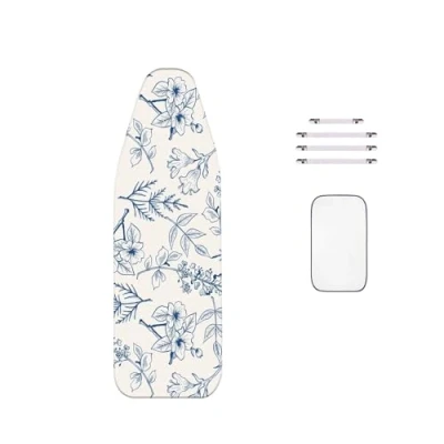 Image of WTAIS Extra Large Double Ironing Board Cover, Xxl 160x60 Cm, Superb Steam Penetration, Covers with Easy To Use Fastenings