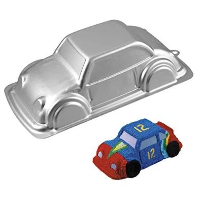 Image of Ulalaza Aluminum Cake Mold 3D Car Shape Baking Pan DIY Birthday Mould Kitchen Supplies