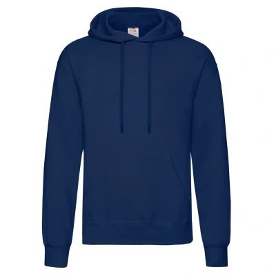 Image of Fruit of the Loom Adults Unisex Classic Hooded Sweatshirt (Navy) Size 3XL