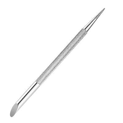 Image of Metal Stainless Steel Cuticle Pusher Manicure Remover Professional Nail Care Tool Art Dotting Pen Wooden Sticks Glass And File Kit