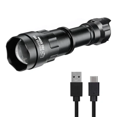 Image of Nightfox XB5 Pro LED IR Infrared Illuminator 850nm Wavelength Invisible Light for Use with Night Vision Devices Only USB Rechargeable Battery Included Adjustable Focus Dimmable