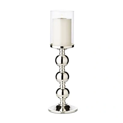 Image of EDZARD Candlestick Bamboo, height 17,3 in, silver plated, tarnish protected