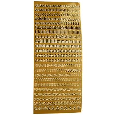 Image of Anitas Outline Stickers, Small Letters, Gold, For Scrapbooking, Card Making, Kids Play, Homework, Art, Craft, Embelish, Decorative, Paper, Card, Glass, Metal, Plastic, Foam