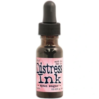 Image of Tim Holtz 0.5 oz Distress Ink Re Inker Spun Sugar, Pink