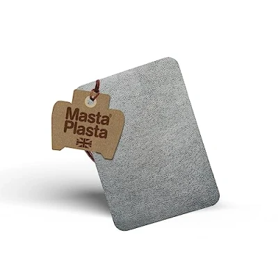 Image of MastaPlasta Original Self Adhesive Leather Repair Patch Silver 28 x 20 cm (11&quot; 8&quot;). Instant Upholstery Quality Scratch &amp; Tear for Sofas, Car Interiors, Bags, Vinyl More