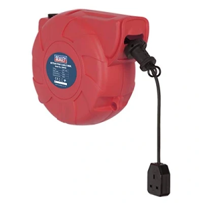Image of Sealey Cable Reel System Retractable 15m 1 x 230V Socket