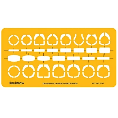 Image of Liquidraw Jewellery Design Templates Stencil, Making Template Stencils Settings