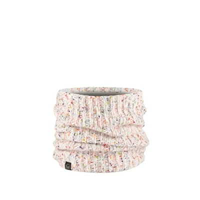 Image of Buff Knitted and Fleece Neckwarmer Kim White Unisex Adult