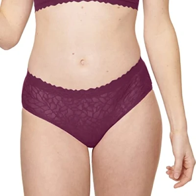 Image of Sloggi Women&#039;s Zero Feel Lace 2.0 Hipster Underwear, Wine, XS