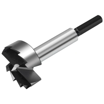 Image of HSAWBIT 40mm Forstner Drill Bit for Woodworking, Wood Bits Holes, Hinge Cutter (Ø40mm, length 90mm, HEX Shank)