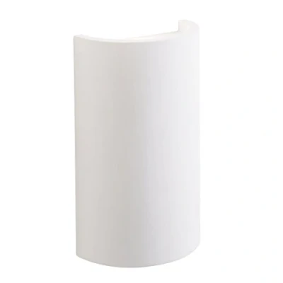 Image of Crescent Modern Paintable Plaster Curved LED Warm White 3500K Indoor Hallway Lounge Up/Down Wall Wash Light