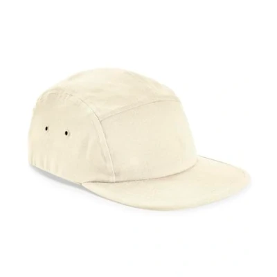 Image of COOZO B654 Mens Canvas 5 Panel Cap Natural One Size