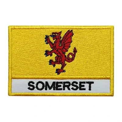 Image of Somerset County Flag Logo Iron On Sew Embroidered Patch Badge Applique for Clothes Shirts Jeans etc