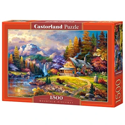 Image of Castorland C151462 Hobby Panoramic Mountain Hideaway Jigsaw Puzzle, 1500 Pieces Set, Multicolour