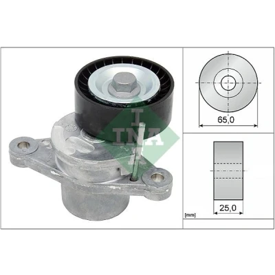 Image of 1611426580, 5751J6, 5751K5, 9677061480, 9677279580 Tensioner Lever, v ribbed belt INA 534 0427 10 65mm 25mm CITROËN: C4 Grand Picasso 2