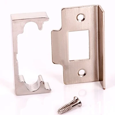 Image of Tubular Nickel Rebate Kit for Mortice Latch 13mm Double Rebated Doors