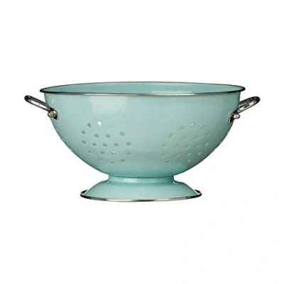 Image of Premier Housewares Retro Colander Pastel Blue, H13 x W23 D23cm