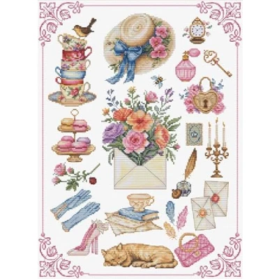 Image of Luca S Cross Stitch Kit Beauty, B7041, Counted for Adults, Needlecraft and Embroidery