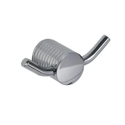 Image of Showerdrape Vitality Chrome Stainless Steel Wall Mounted Double Robe Hook