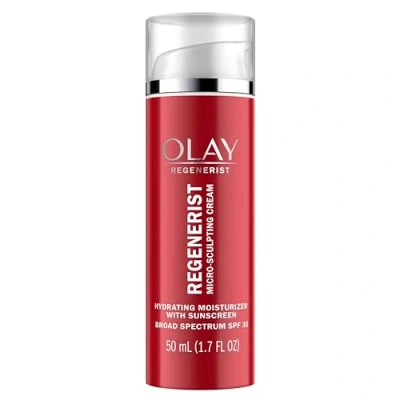 Image of Face Moisturizer by Olay Regenerist Micro Sculpting Cream With Sunscreen Advanced Anti Aging 50ml Packaging may Vary