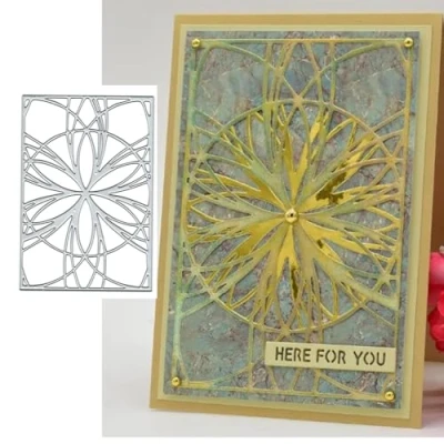 Image of Rectangular Frame Flower Metal Die Cuts,Round Square Cutting Dies Cut Stencils DIY Scrapbooking Decorative Embossing Paper Party Wedding Card Making