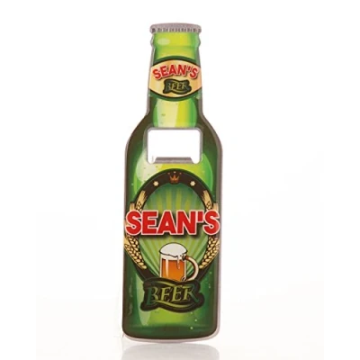 Image of Boxer Gifts Sean Beer Bottle Opener, Stainless Steel, Multi Colour, 18.5 x 5.8 0.4 cm